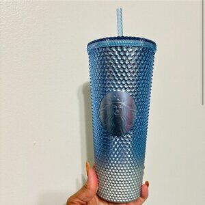 Starbucks 2023 Ombre Icicle Blue Tumbler 24oz Venti Cold Cup